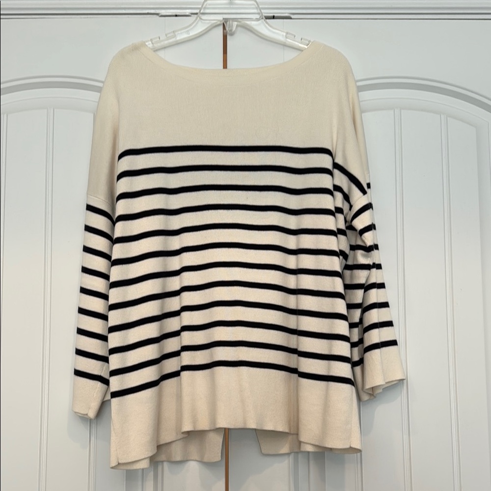 LOFT Cream Knit Sweater